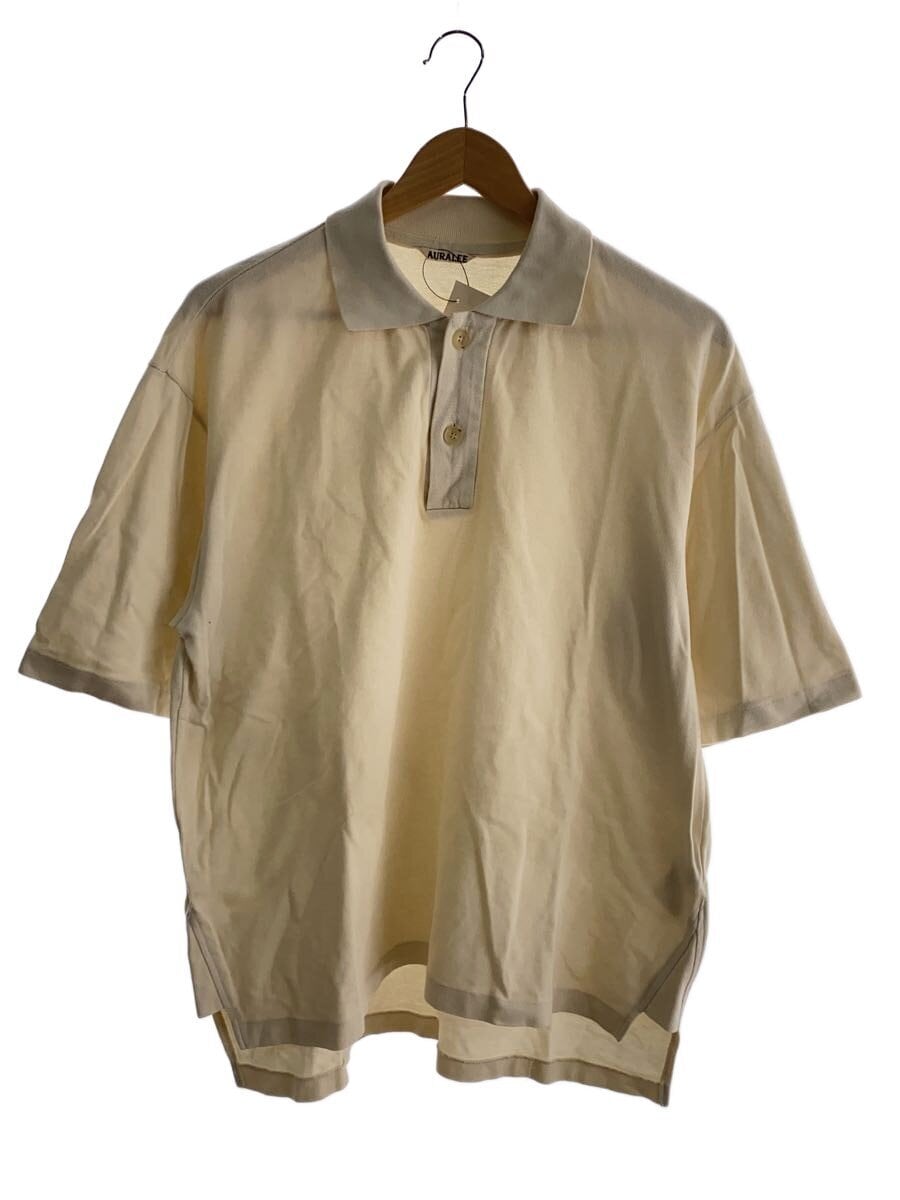 AURALEE / ポロシャツ/3/コットン/CRM/無地/A21SP01EK
