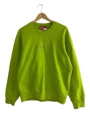 袖口ヨゴレ/20ss/Cutout Logo Crewneck/スウェット/M/コットン/GRN