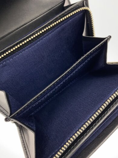 商品画像：2つ折り財布/レザー/BLK/レディース// 5