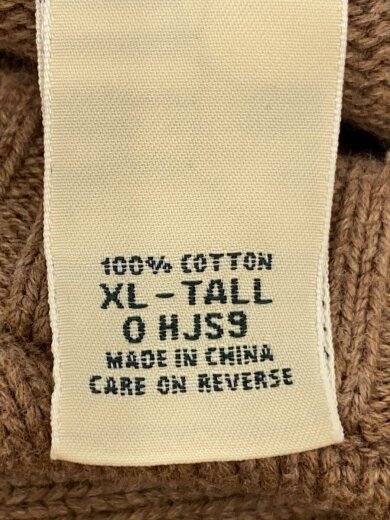 商品画像：ニット・セーター(厚手)/XL/コットン/BRW/無地/O HJS9 4