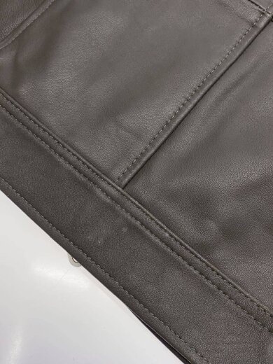 商品画像：汚れ有/シングルライダースジャケット/S/羊革/KHK/m0501ljm101 6