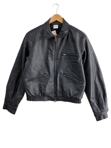 商品画像：レザージャケット・ブルゾン/M/フェイクレザー/BLK/無地/WF13031BW// 1