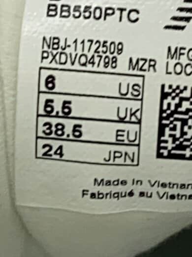 商品画像：ローカットスニーカー/24cm/WHT/BB550PTC 5