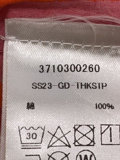 商品画像：SZ block prints/シャツワンピース/XS/小シミ有/RED/ストライプ/3710300260 5