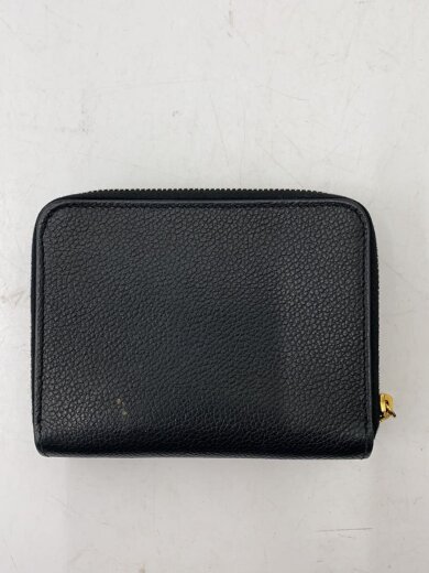 商品画像：ヨゴレ・使用感有/2つ折り財布/レザー/BLK/無地/メンズ 2