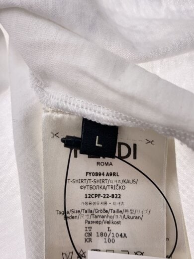 商品画像：Tシャツ/L/コットン/WHT/FY0894 A9RL 4