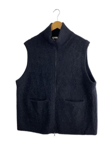 商品画像：CASHMERE HARD MILLED ZIP VEST/M/カシミア/BLK/無地/lm23aw09536// 1
