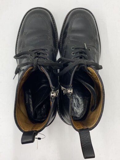 商品画像：ブーツ/サイドジップ/青錆・ソール減り・履きしわ有/UK6/BLK/レザー/KM0382 3