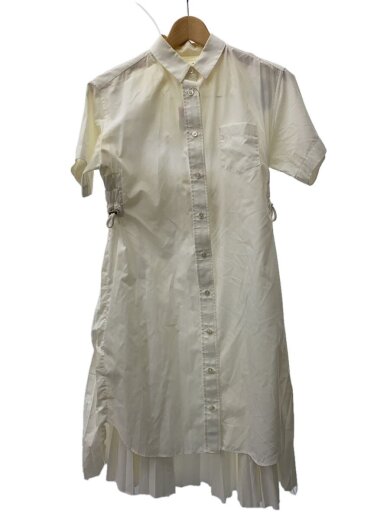 商品画像：半袖ワンピース/1/コットン/WHT/18-03984 1