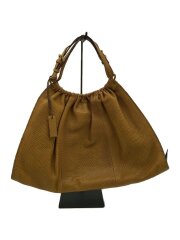 巾着/ハンドバッグ/レザー/CML/持ち手ヒビ割れ有