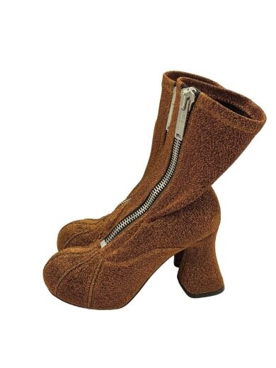 商品画像：グリッタージップアンクルブーツ/35/ORN 1