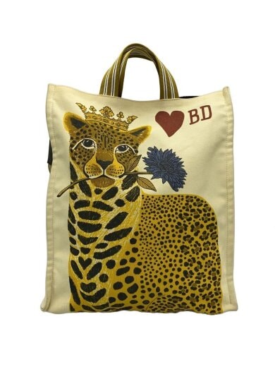 商品画像：トートバッグ/キャンバス/BEG/総柄 1