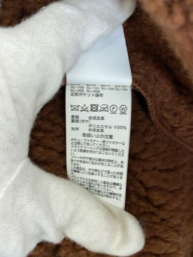 商品画像：B-3/ムートンフライトジャケット/L/フェイクレザー/BRW/無地/TA1548-272 4