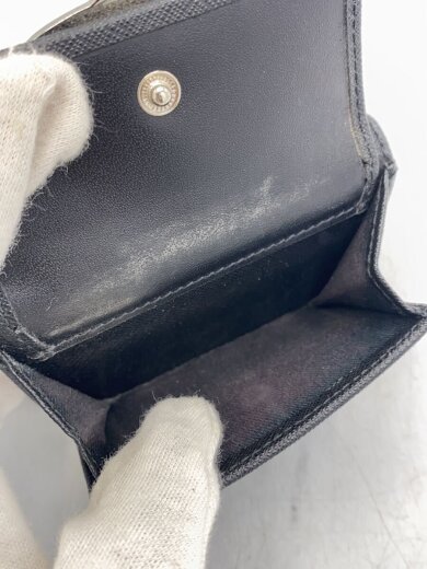 商品画像：2つ折り財布/レザー/BLK/無地/レディース// 5