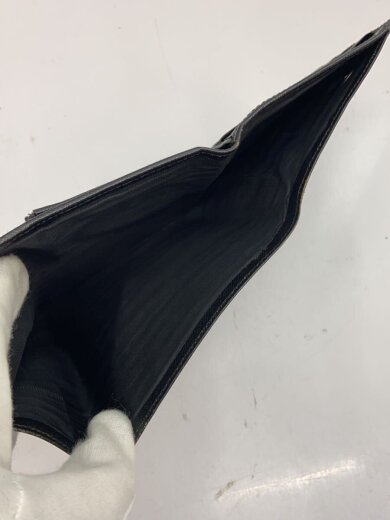 画像：PRADA3つ折り財布/レザー/BLK/無地/レディース6