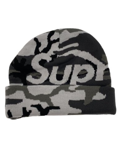 商品画像：ニットキャップ/--/ウール/マルチカラー/カモフラ/メンズ 1