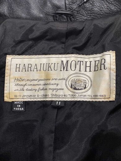 商品画像：サイズ11/使用感有/レザージャケット・ブルゾン/--/レザー/BLK/無地 3