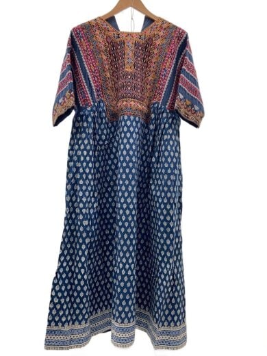 商品画像：半袖ワンピース/one/コットン/NVY/総柄/231-3107 2