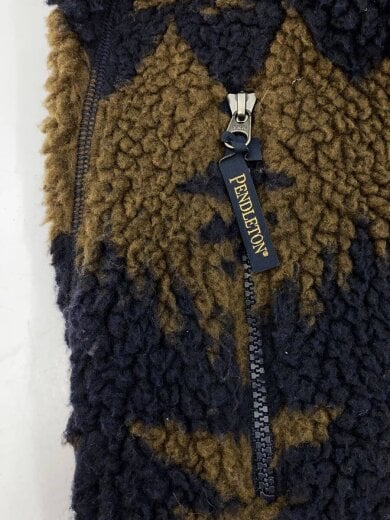 商品画像：内側毛玉有/ジャケット/S/ポリエステル/BRW/総柄/0475-1014 7