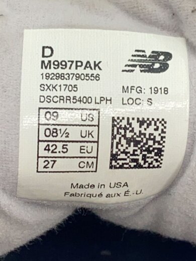 商品画像：M997/グレー/Made in USA/27cm/GRY 5