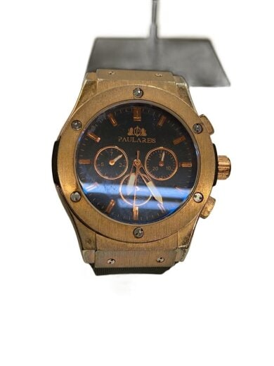 商品画像：PAULAREIS/クォーツ腕時計/アナログ/ラバー/ブラック 1
