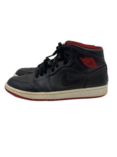 商品画像：AIR JORDAN 1 MID/エアジョーダンミッド/ブラック/554724-028/27.5cm/ブラ/レ 1