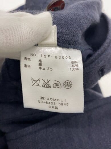 商品画像：ボトム/3/ウール/NVY/無地/15F-030003 6