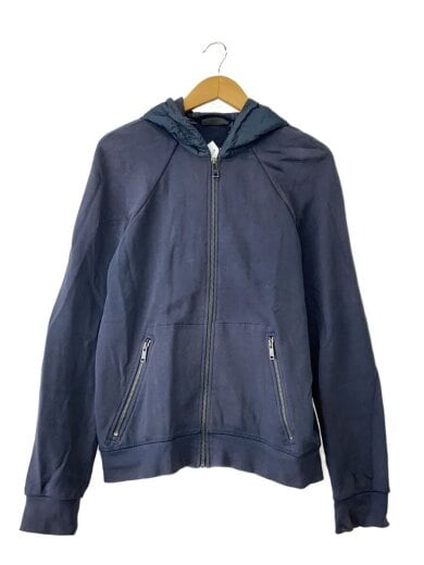商品画像：異素材ドッキングジップパーカージップパーカー/L/コットン/NVY/無地/SJC185R131// 1
