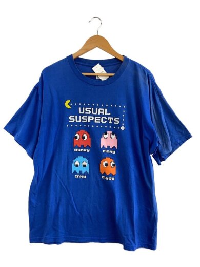 商品画像：Tシャツ/XL/コットン/ブルー/プリント// 1