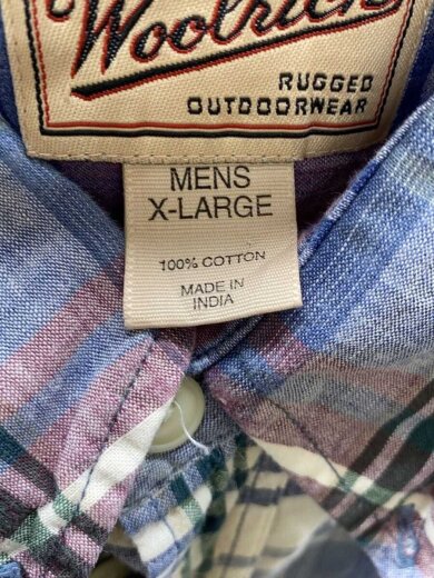 商品画像：長袖シャツ/XL/コットン/マルチカラー/チェック 4