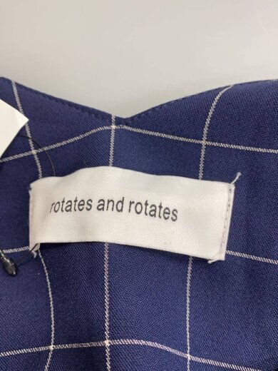 商品画像：rotates and rotates/ワンピース/FREE/ポリエステル/NVY/チェック 3