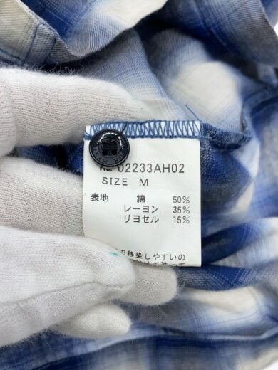 商品画像：長袖シャツ/L/コットン/NVY/チェック/02233AH02// 4