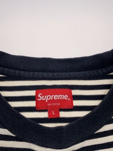 商品画像：長袖Tシャツ/L/コットン/WHT/ボーダー 3