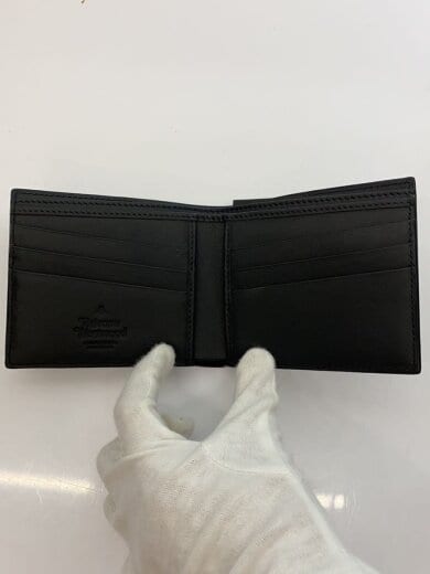 商品画像：2つ折り財布/レザー/BLK/レディース// 4