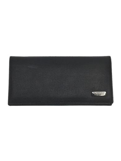 画像：BURBERRY BLACK LABEL長財布/バーバリーブラックレーベル/レザー/ブラック/無地/メンズ1