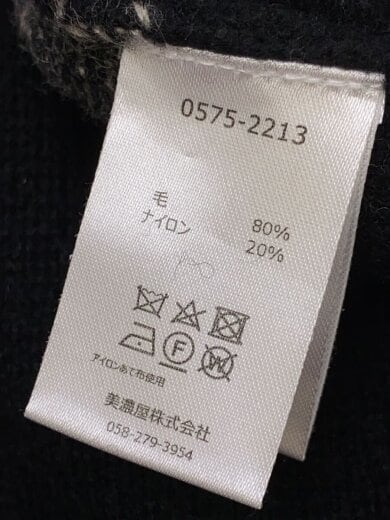 商品画像：カーディガン(厚手)/M/ウール/BLK/総柄/0575-2213/毛玉有 4