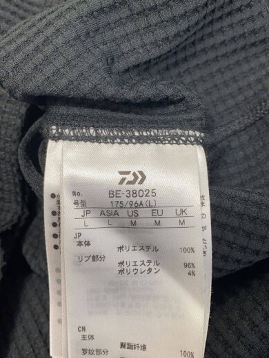 商品画像：長袖Tシャツ/L/ポリエステル/BLK/BE-38025 4