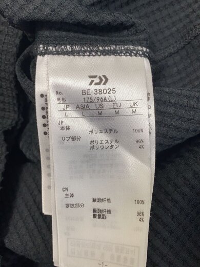 商品画像：長袖Tシャツ/L/ポリエステル/BLK/BE-38025 5