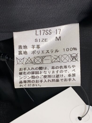 商品画像：レザージャケット・ブルゾン/M/羊革/BLK/無地/L17SS-17 4