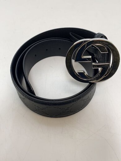 商品画像：ベルト/レザー/BLK/総柄/メンズ/411924 CWC1N 1