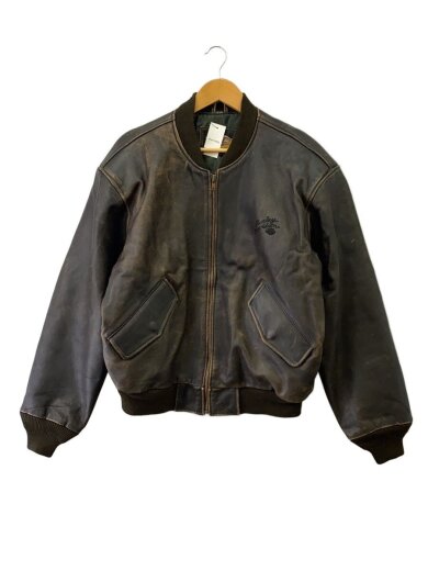 レザージャケット・ブルゾン/L/レザー/BRW