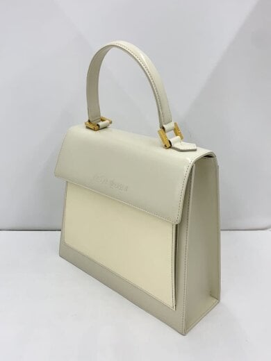 商品画像：ハンドバッグ/レザー/WHT/背面汚れ有// 2