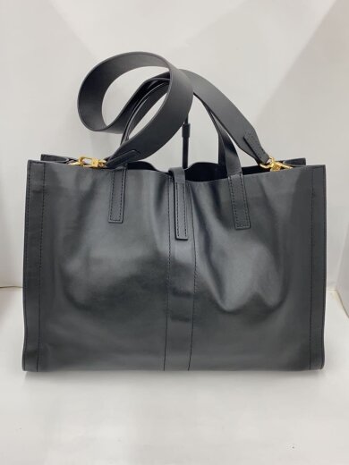 商品画像：トートバッグ/レザー/BLK/無地 3