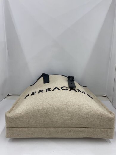 商品画像：FERAGAMO/トートバッグ/キャンバス/BEG/無地/241297 764870// 4
