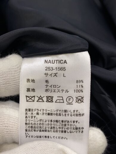 商品画像：ベルデットウールステンカラーコート/L/ウール/BLK/無地/253-1565// 3