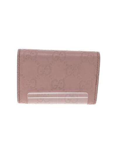 画像：GUCCIキーケース_インターロッキングG_グッチシマ/フェイクレザー/PNK/レディース/3696732