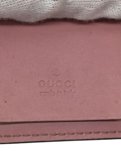 画像：GUCCIキーケース_インターロッキングG_グッチシマ/フェイクレザー/PNK/レディース/3696733