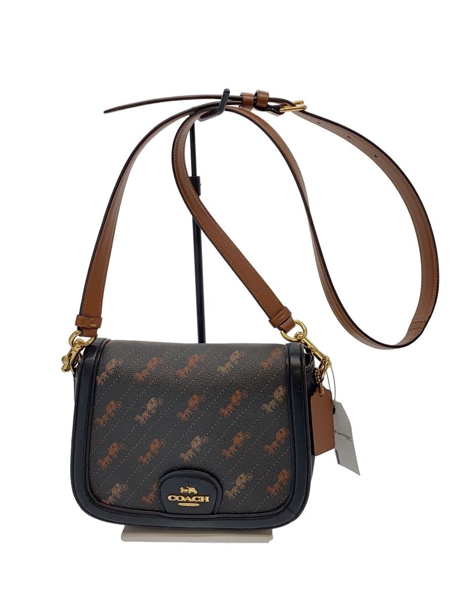 COACH / ショルダーバッグ_ホース・アンド・キャリッジ_ドットプリント/--/BRW