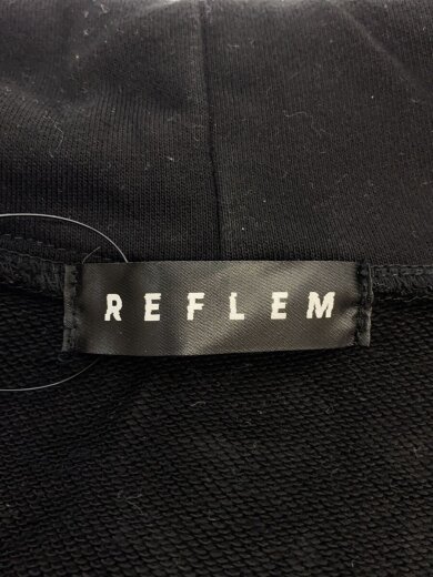 画像：REFLEMジップパーカー/FREE/コットン/BLK/無地/RF25-E23-14