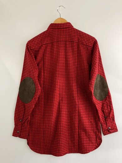 商品画像：金具デザインネルシャツ/エルボーパッチ/コットン/RED/チェック// 2